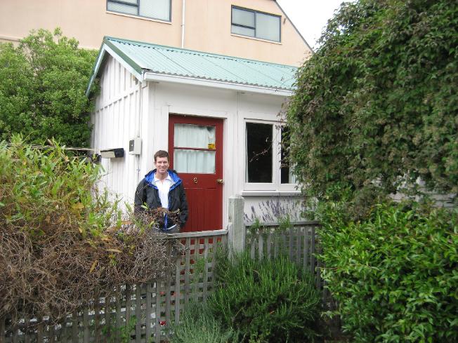 Proud temporary owner of a Vagabond Backpackers cabin