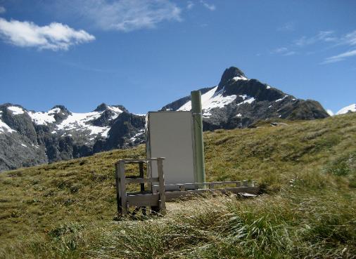 Loo With a View -- a famous landmark at the summit (Day 2)