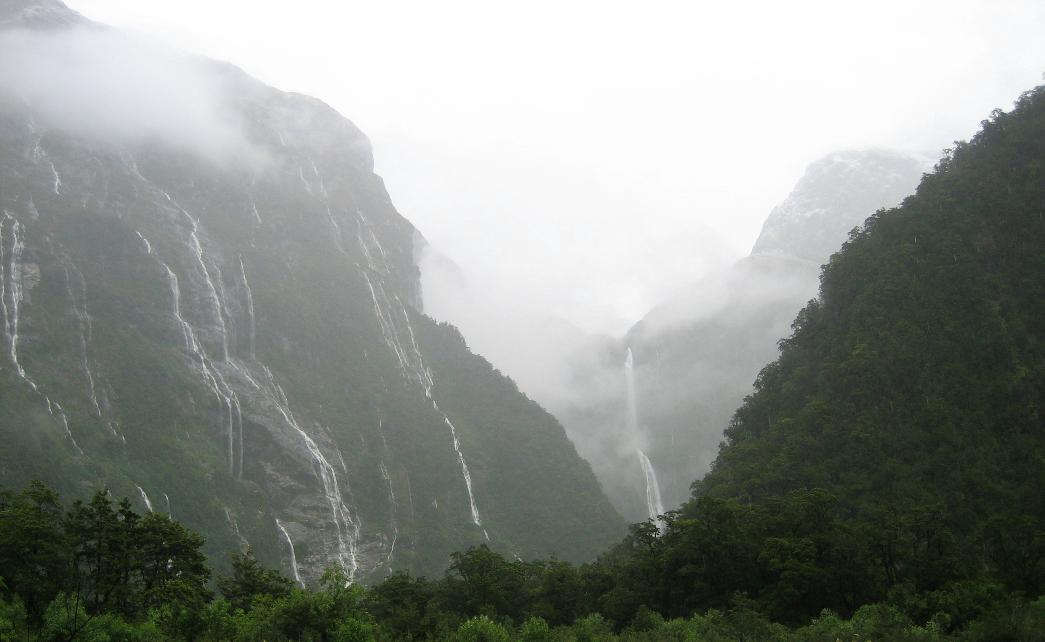 Day 3 on the far side of the summit -- waterfalls everywhere!