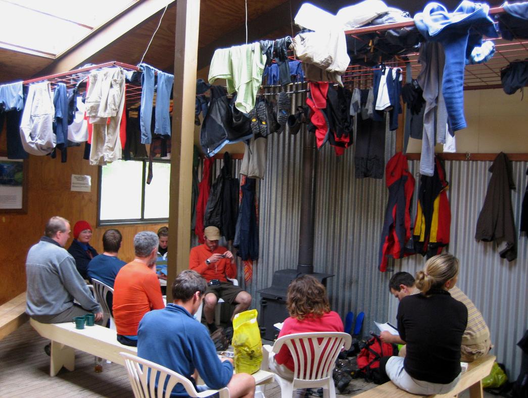 We all hung our wet clothes over the woodburning stove and toasted our toes (Day 3)