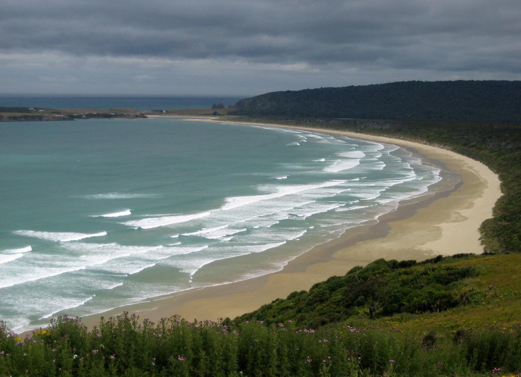 Endless waves roll in at unspoiled Tautuku Bay